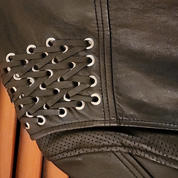 Womens First Leather Motorcycle Jacket - Picture 12 of 15